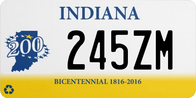 IN license plate 245ZM