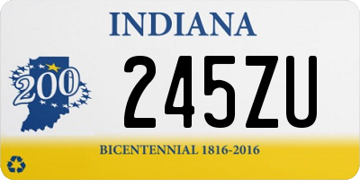 IN license plate 245ZU