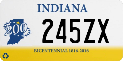 IN license plate 245ZX