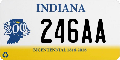 IN license plate 246AA