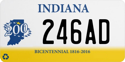IN license plate 246AD