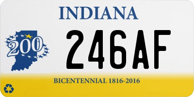 IN license plate 246AF