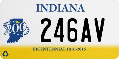 IN license plate 246AV