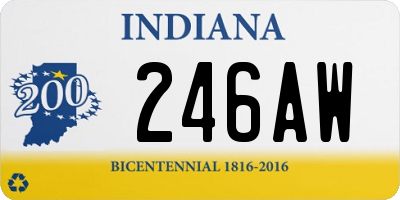 IN license plate 246AW