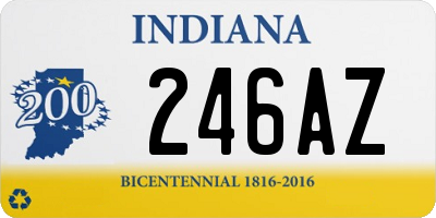 IN license plate 246AZ