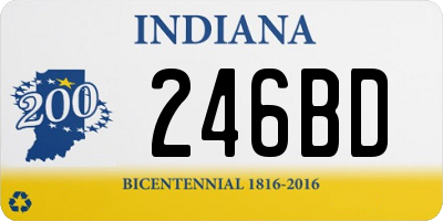 IN license plate 246BD