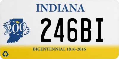 IN license plate 246BI