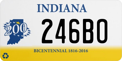 IN license plate 246BO