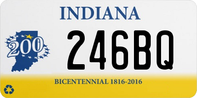 IN license plate 246BQ