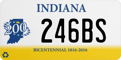 IN license plate 246BS