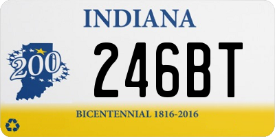 IN license plate 246BT