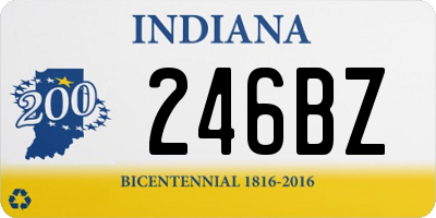 IN license plate 246BZ