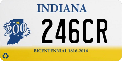 IN license plate 246CR