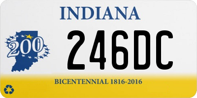 IN license plate 246DC