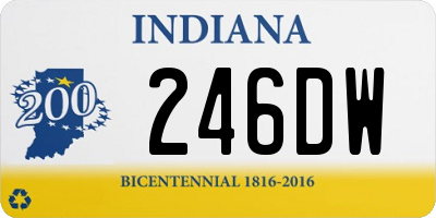 IN license plate 246DW