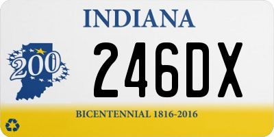 IN license plate 246DX