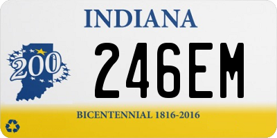 IN license plate 246EM