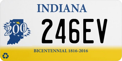 IN license plate 246EV