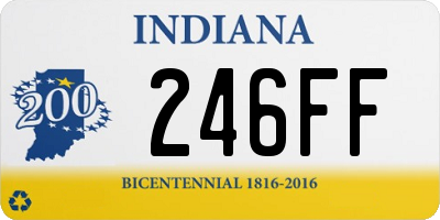 IN license plate 246FF