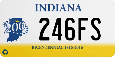 IN license plate 246FS