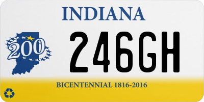 IN license plate 246GH