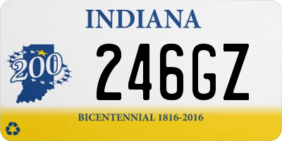 IN license plate 246GZ