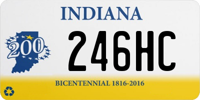 IN license plate 246HC