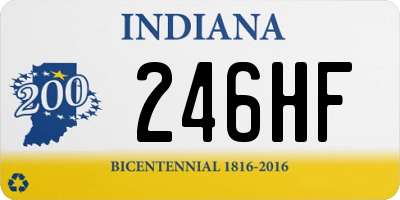 IN license plate 246HF