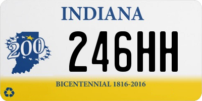 IN license plate 246HH