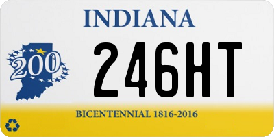 IN license plate 246HT