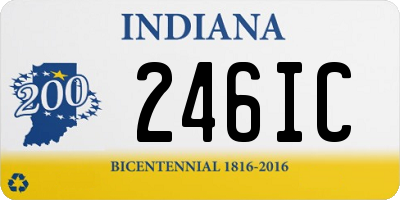IN license plate 246IC
