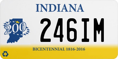 IN license plate 246IM