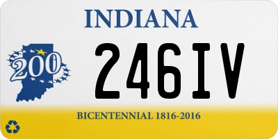 IN license plate 246IV