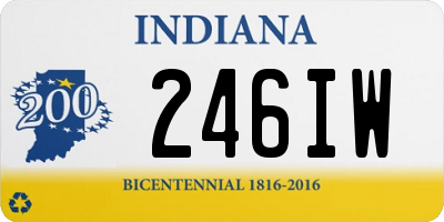 IN license plate 246IW