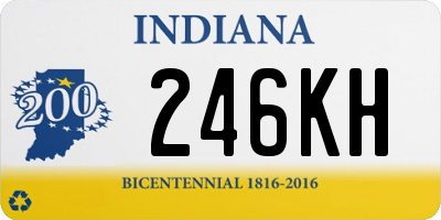 IN license plate 246KH