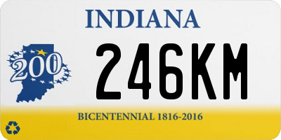 IN license plate 246KM