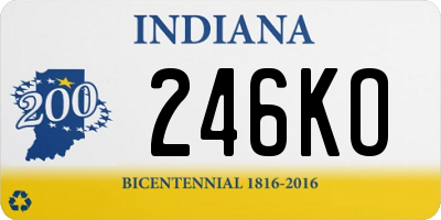 IN license plate 246KO