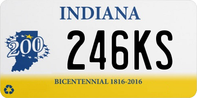 IN license plate 246KS