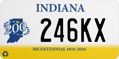 IN license plate 246KX