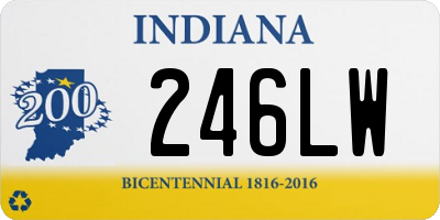 IN license plate 246LW