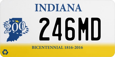 IN license plate 246MD