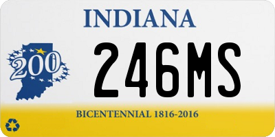 IN license plate 246MS