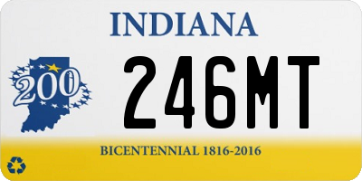 IN license plate 246MT