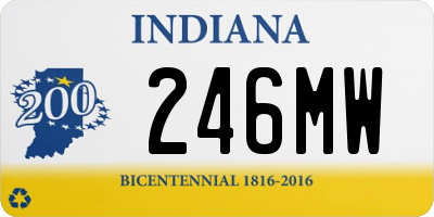 IN license plate 246MW