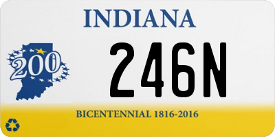 IN license plate 246N