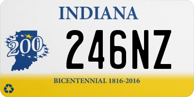 IN license plate 246NZ