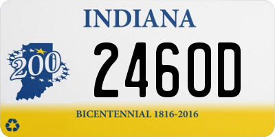 IN license plate 246OD