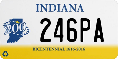 IN license plate 246PA