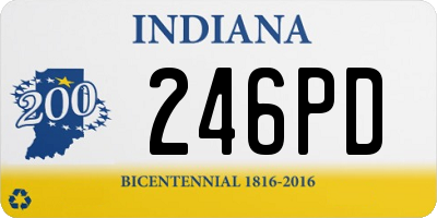 IN license plate 246PD