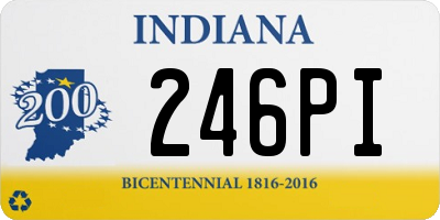 IN license plate 246PI